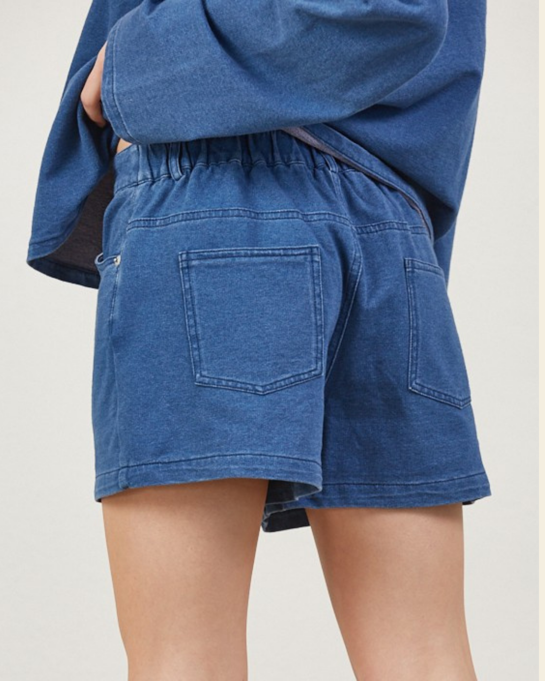 BUTTON DENIM TERRY SET