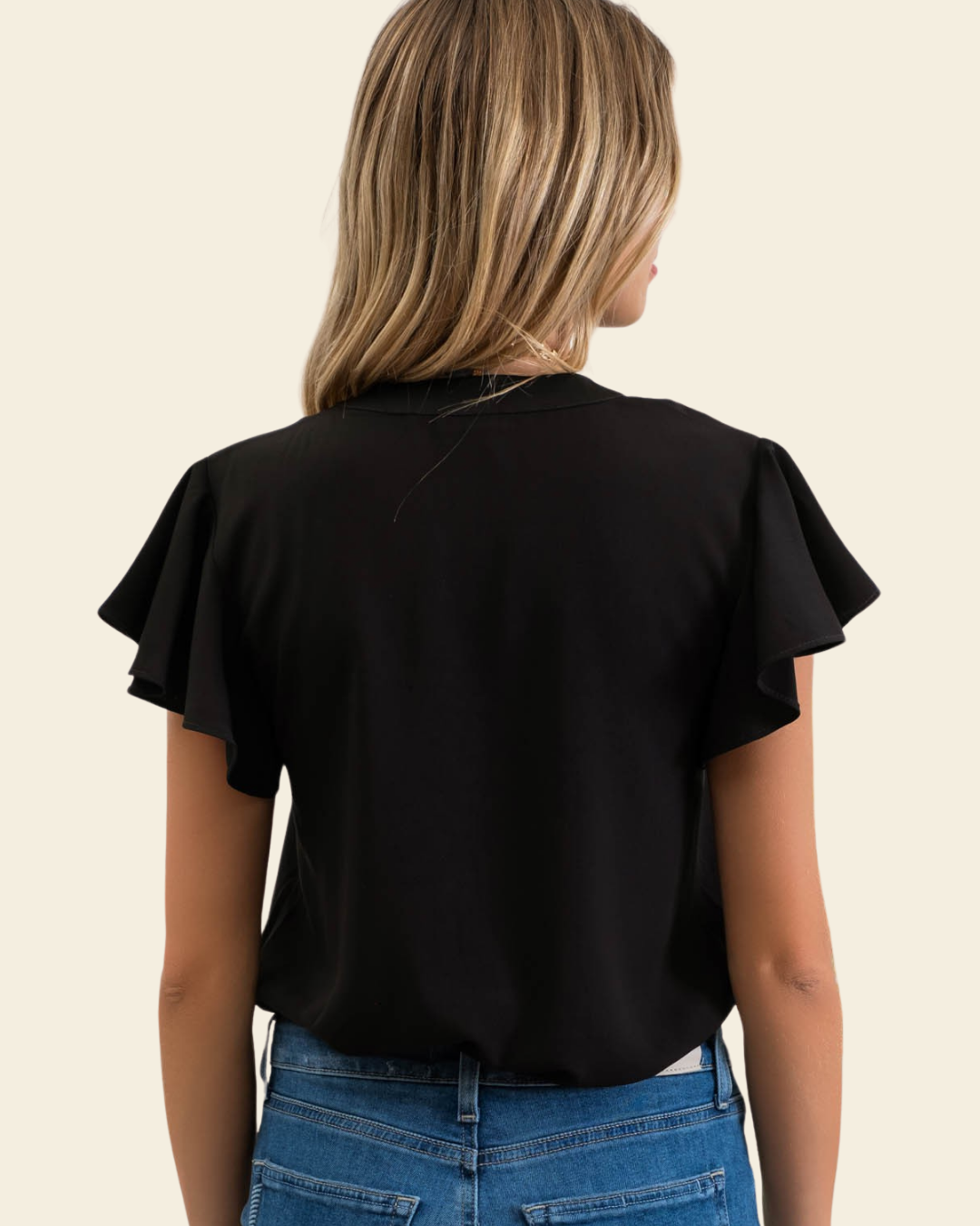PLEATED SLEEVE TOP