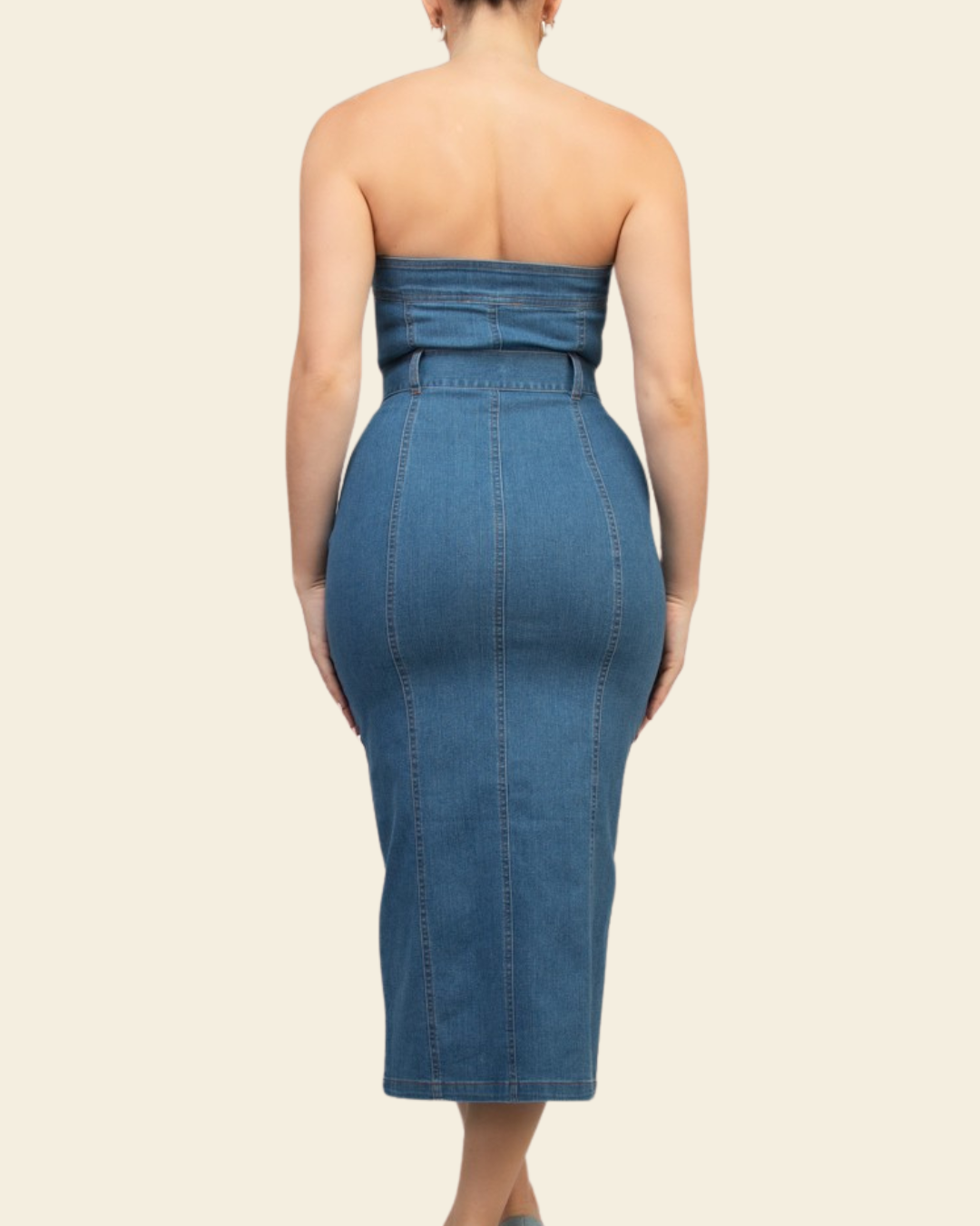 TUBE DENIM DRESS