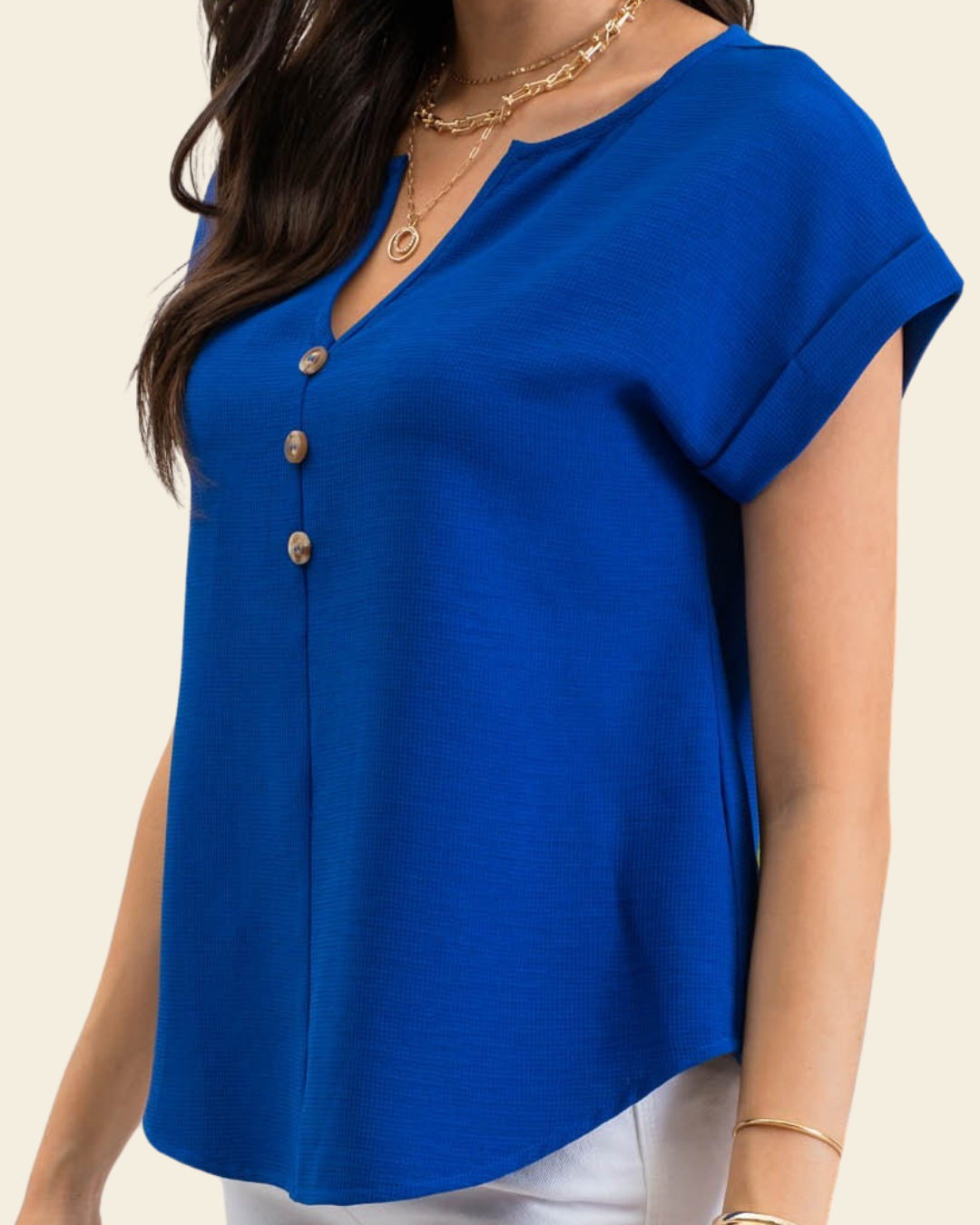 BUTTON FRONT BLOUSE
