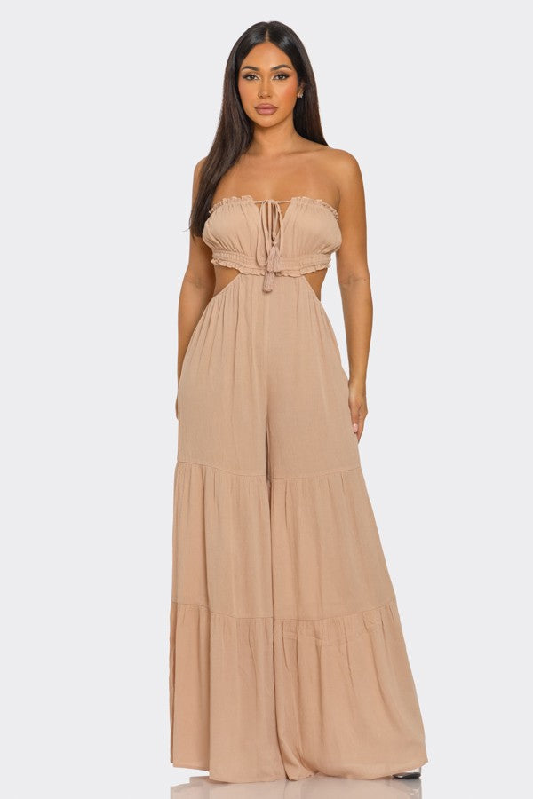 STRAPLESS JUMPSUIT