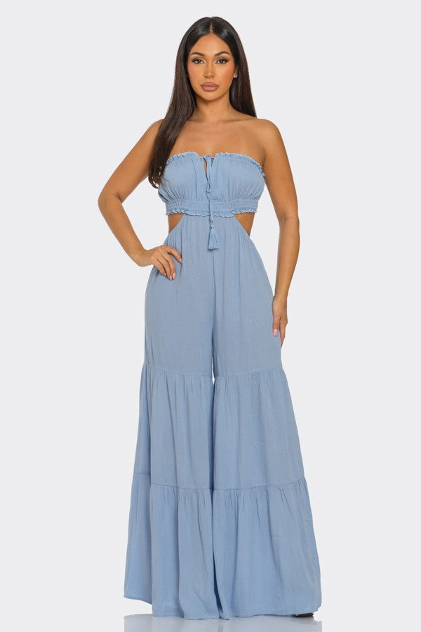 STRAPLESS JUMPSUIT