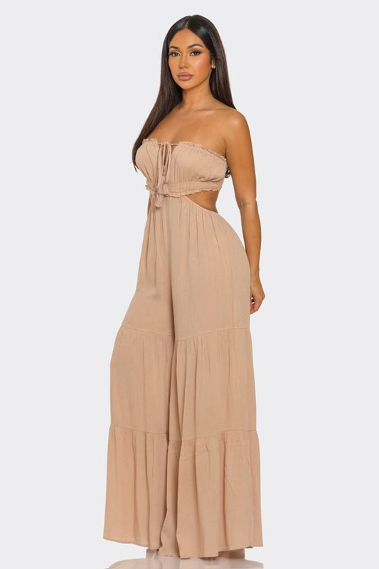 STRAPLESS JUMPSUIT