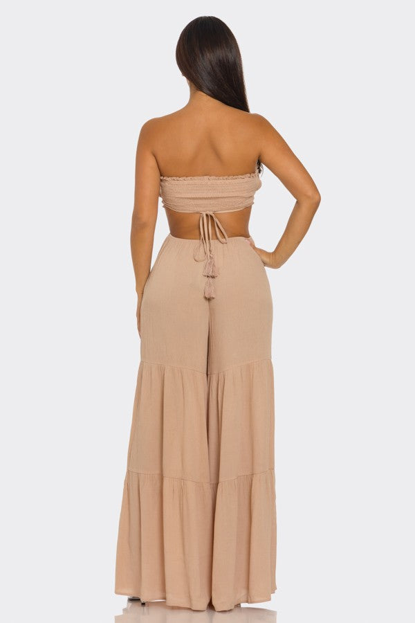 STRAPLESS JUMPSUIT