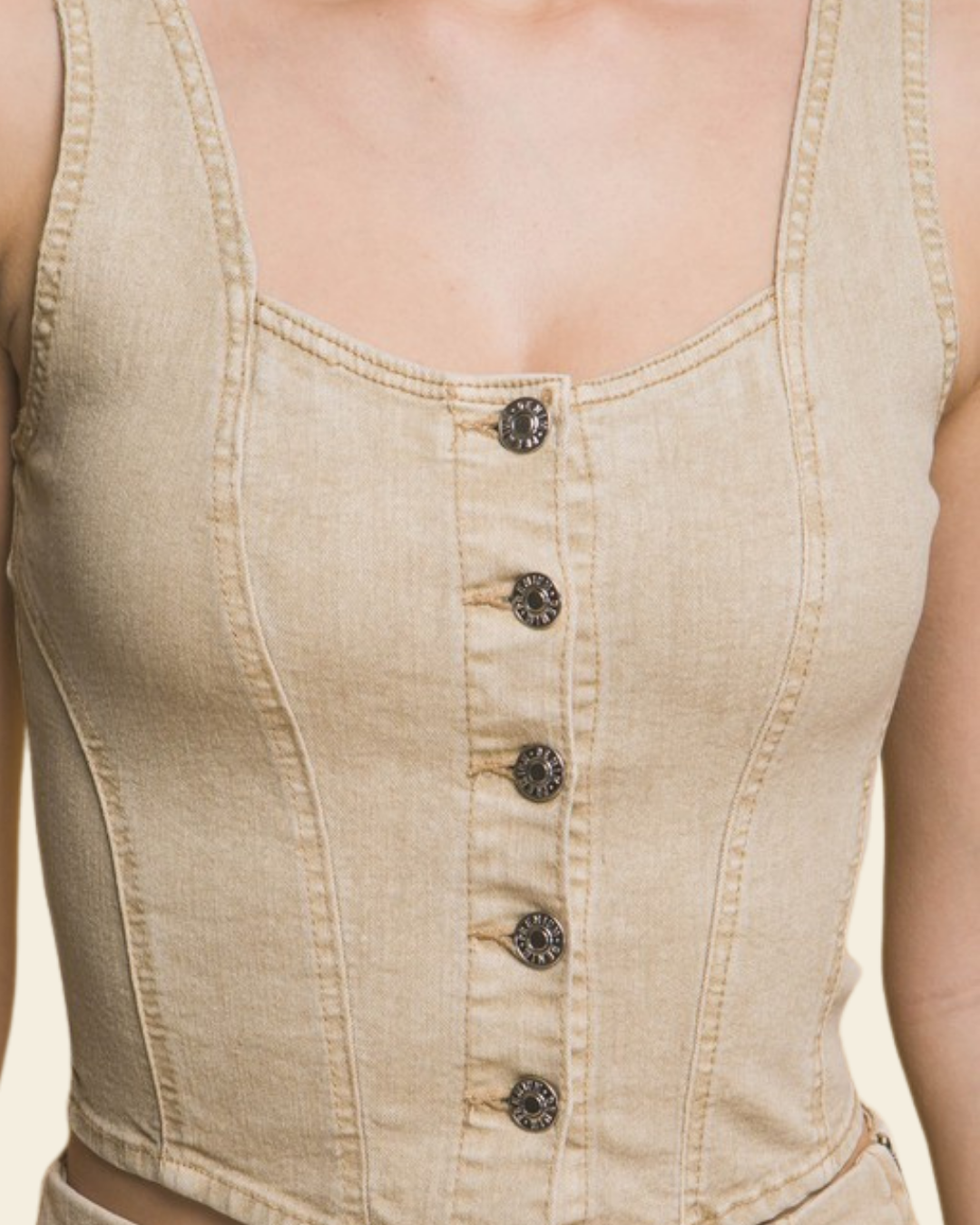BUTTON DOWN CORSET
