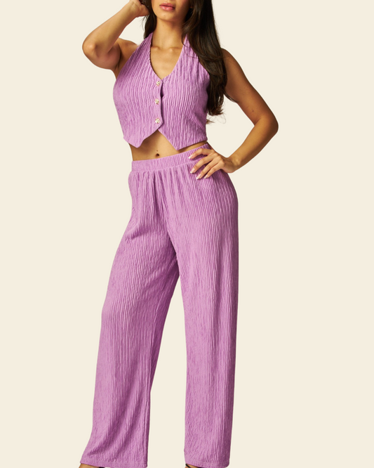 PLISSE VEST SET