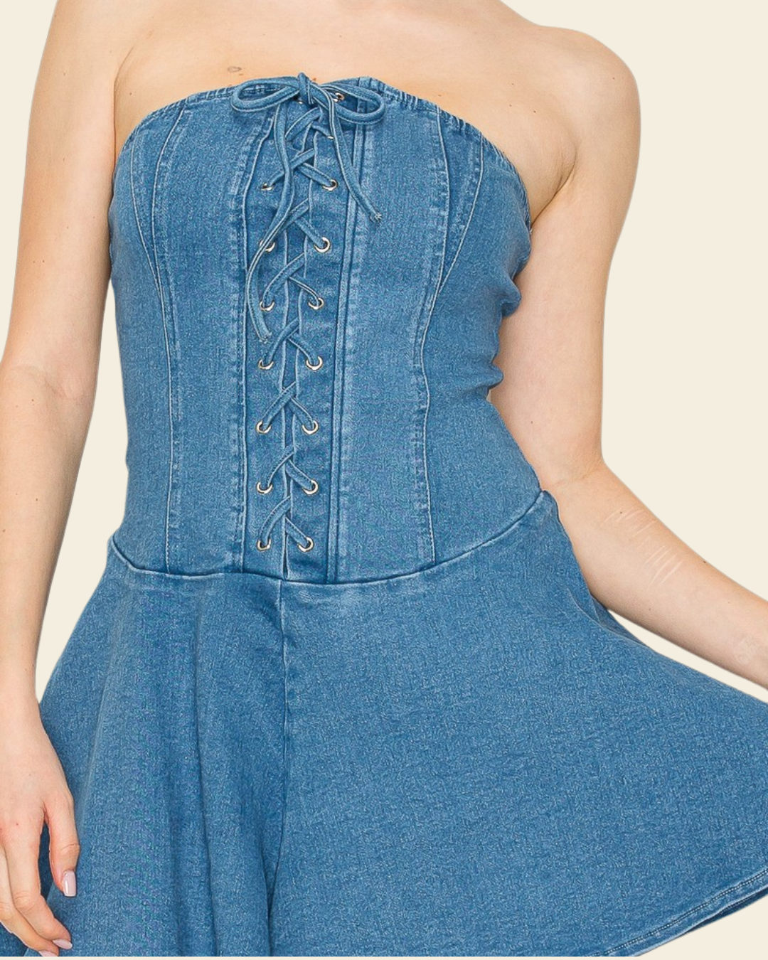 DENIM ROMPER
