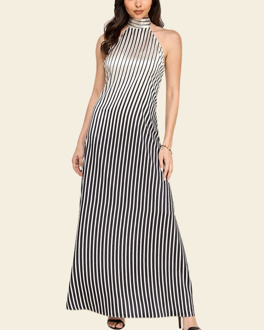 VERTICAL STRIPE MAXI DRESS
