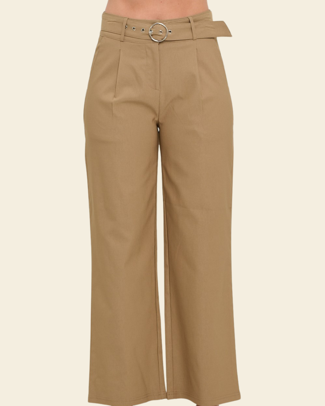 WAIST SELF BELTED PANTS