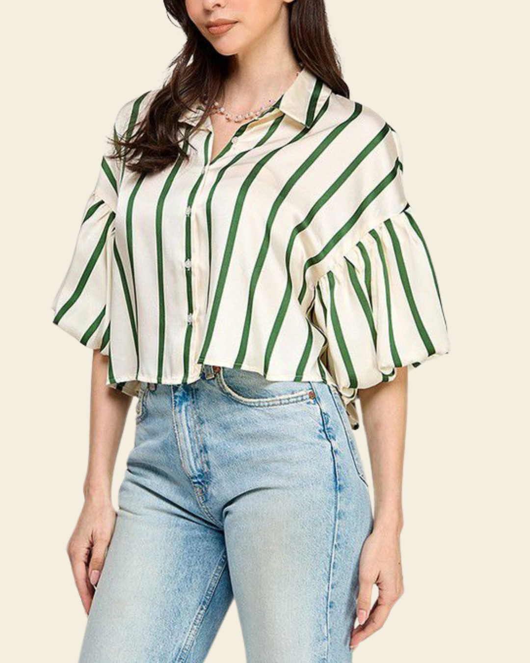BUBBLE SLEEVE TOP