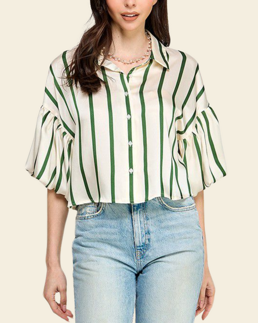 BUBBLE SLEEVE TOP