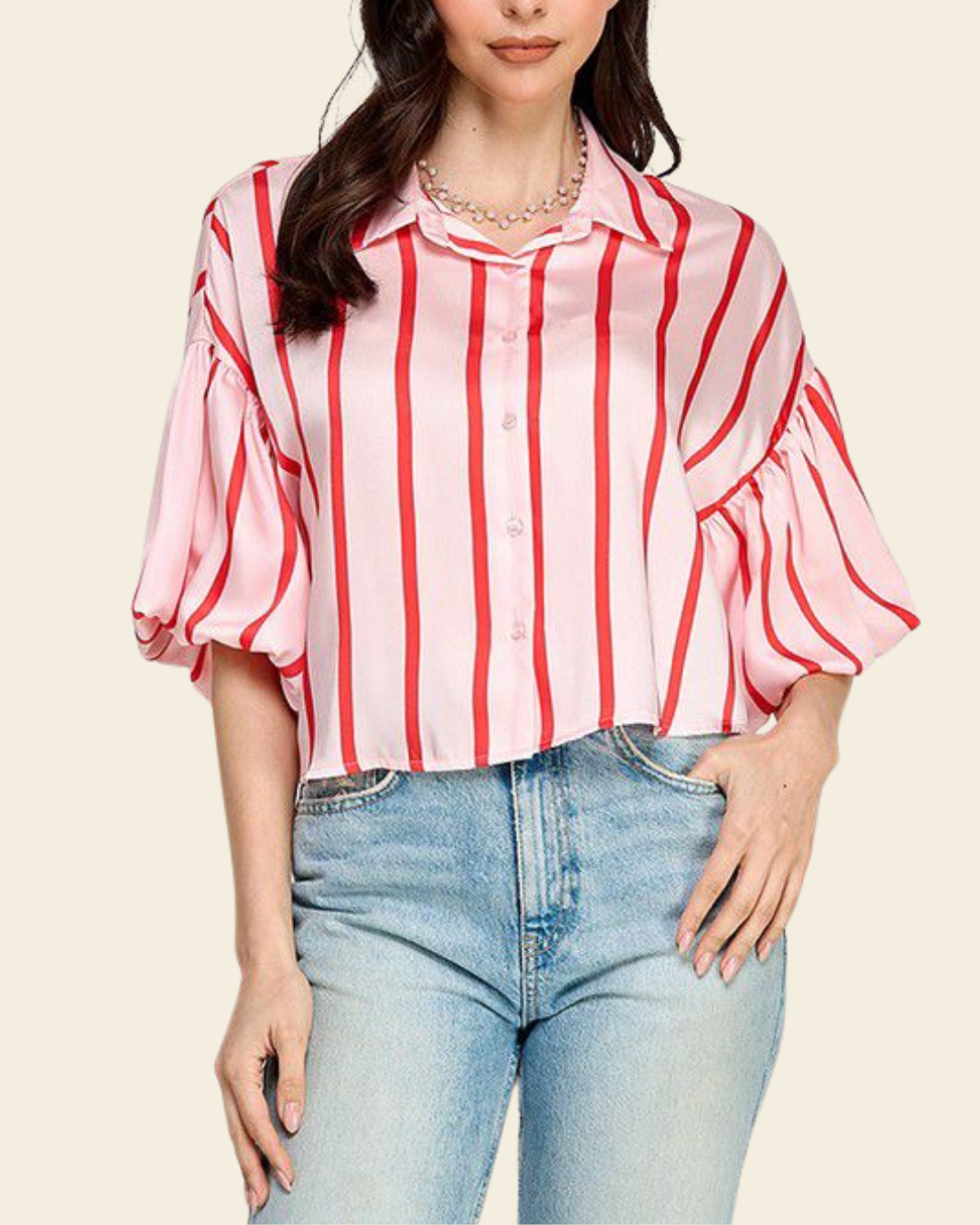 BUBBLE SLEEVE TOP