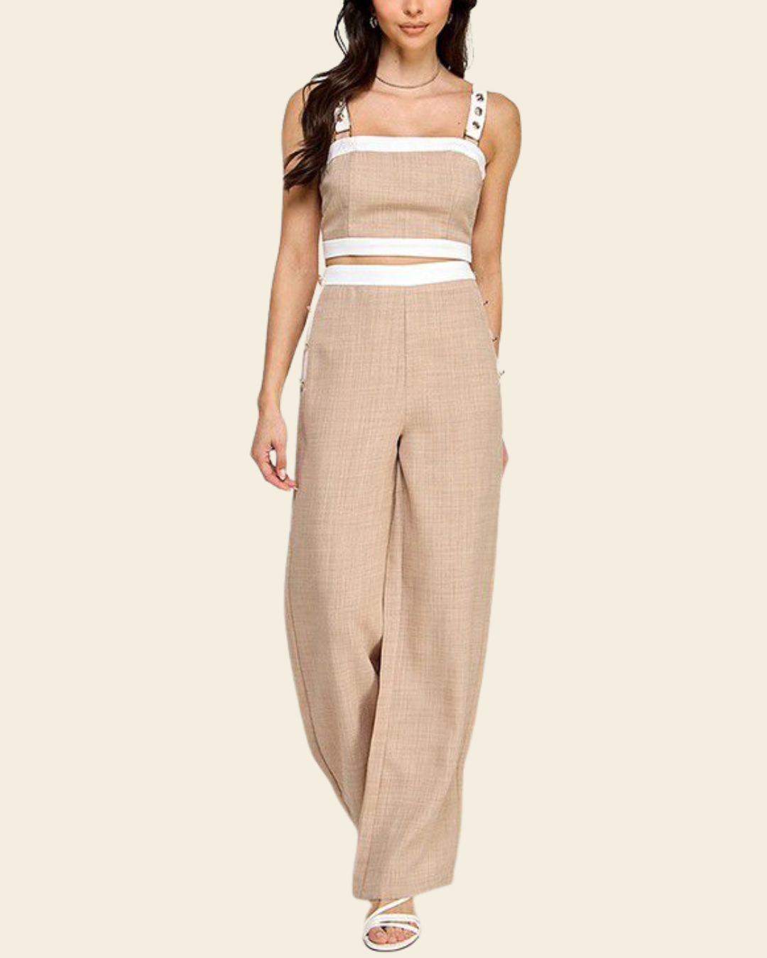 CROP LONG PANT SET
