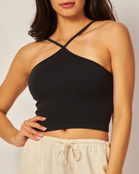 CROSS CROP TOP