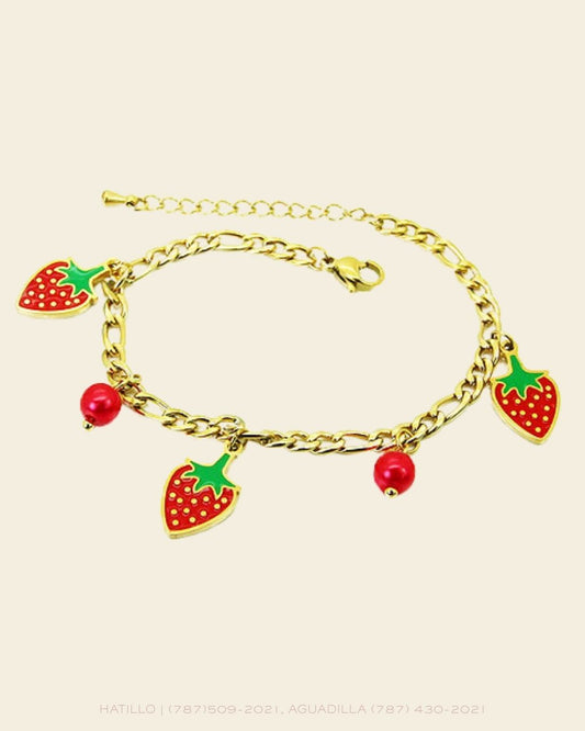 BRACELET STRAWBERRY S.STEEL