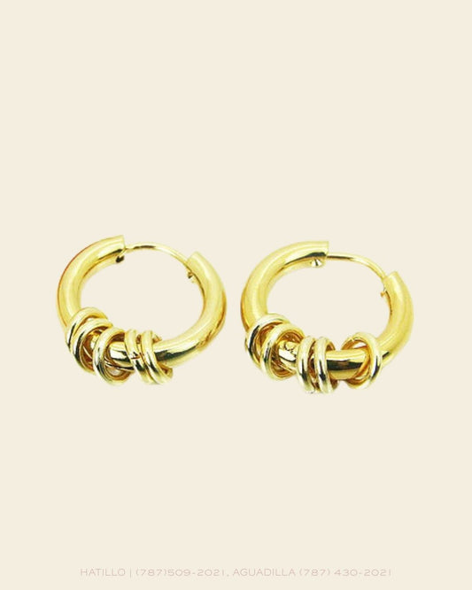 HOOP EARRING GOLD ST